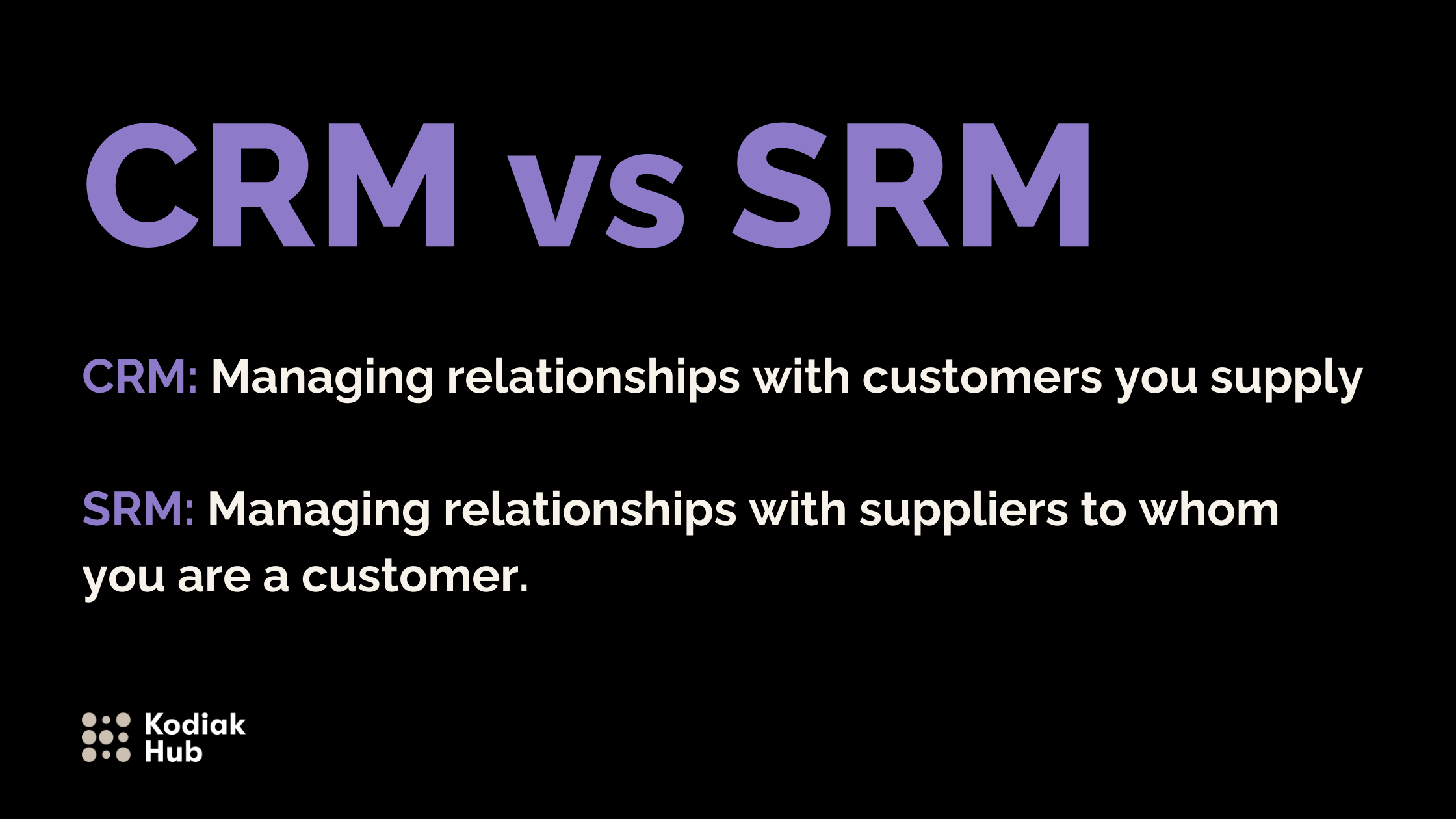 CRM for Suppliers