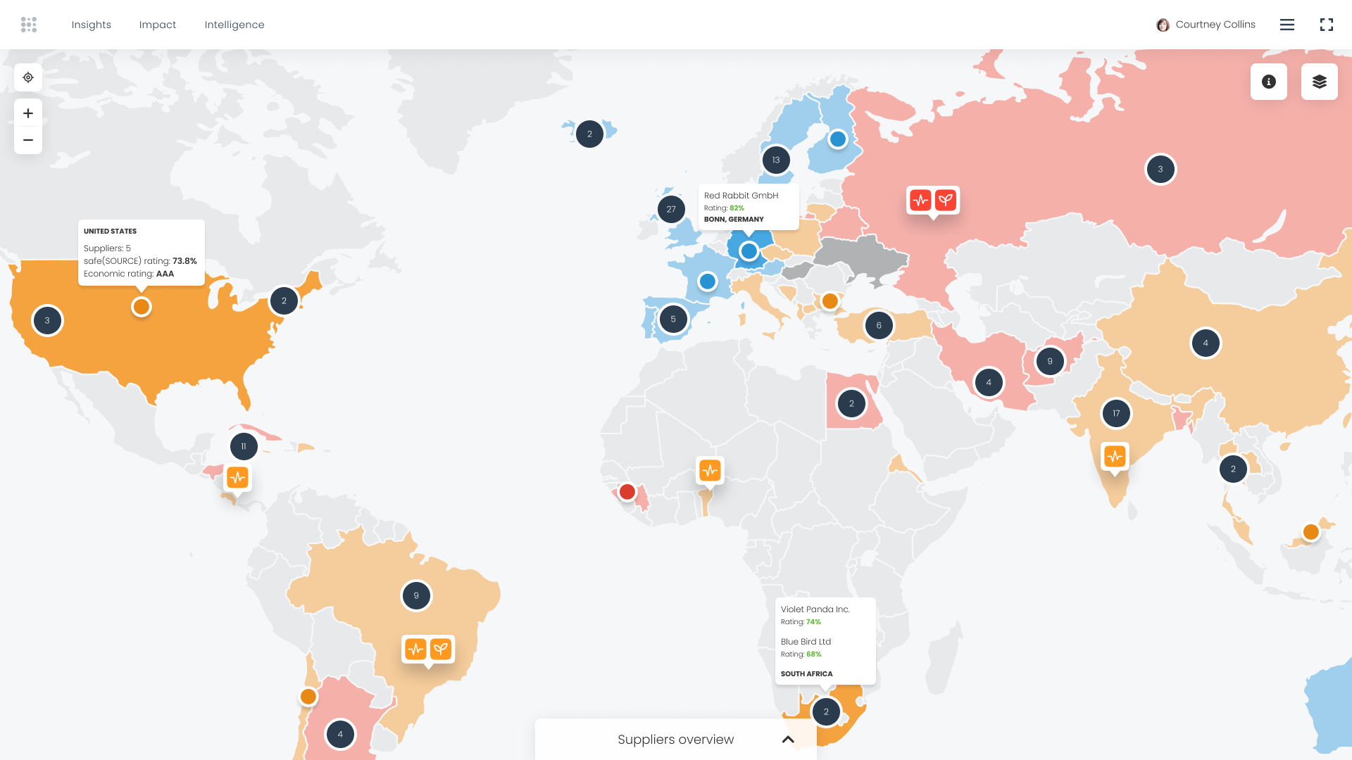 Supply base global map