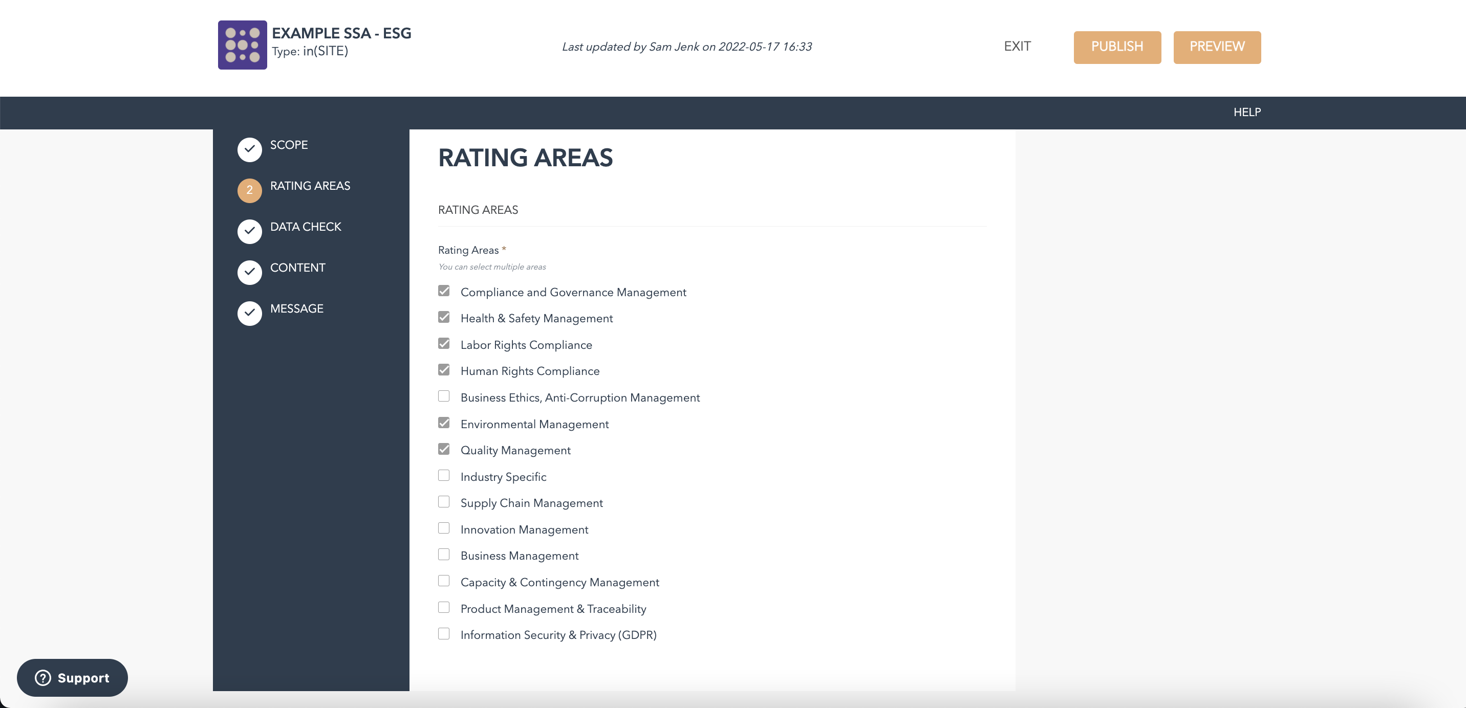 supplier management template builder