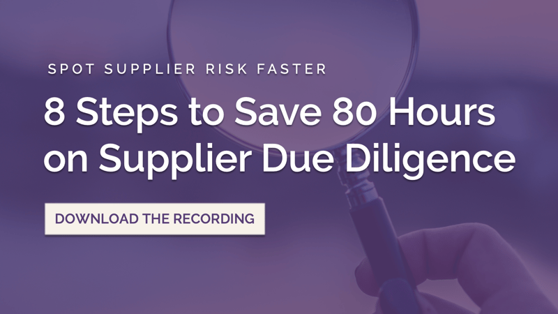 8 Steps to Save 80 Hours on Supplier Due Diligence