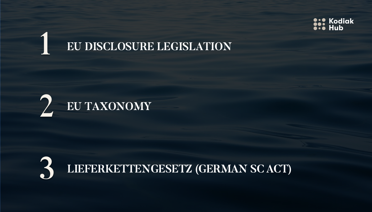 ESG EU legislation, EU taxonomy, Lieferkettengesetz