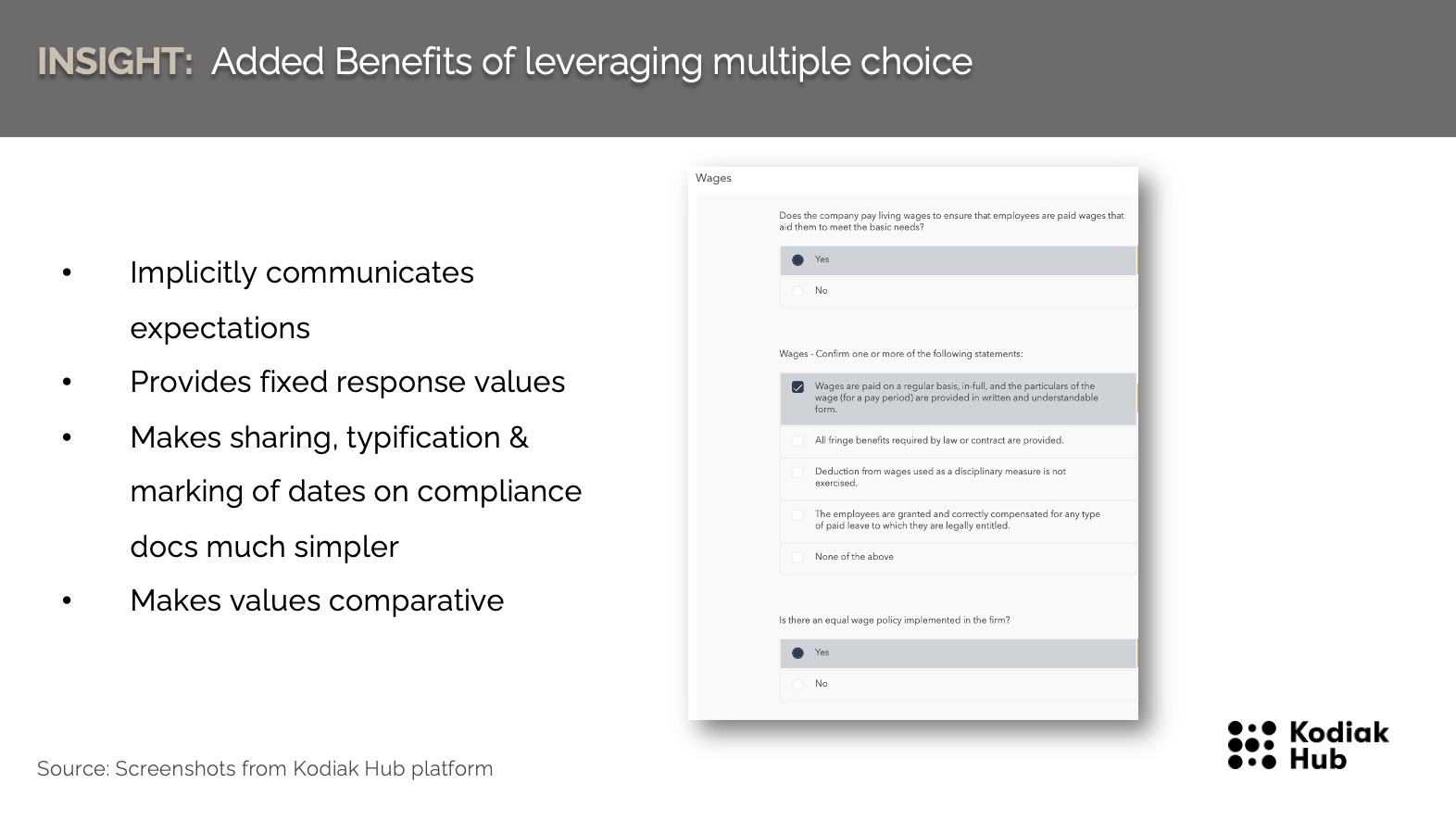 ESG kpis & questions