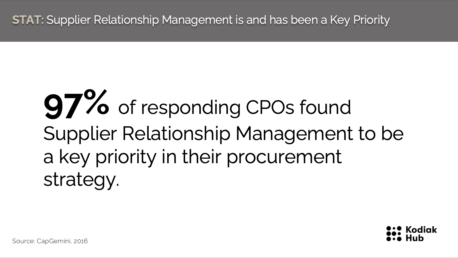Supplier Relationship Management key priority for CPO's
