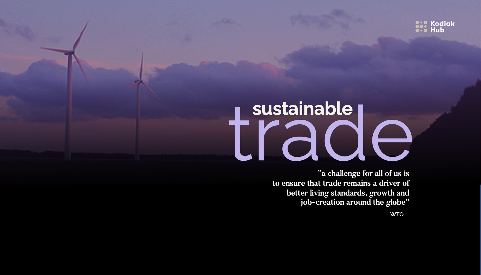 SRM helps with sustainable trade and procurement