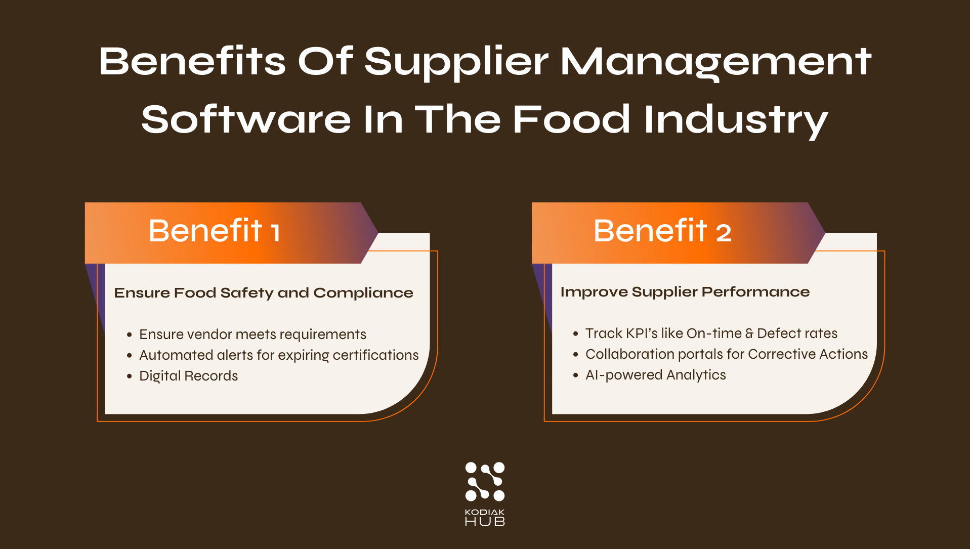 Supplier Management in Food Industry