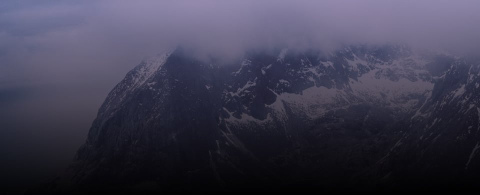 Mountains with dark skies
